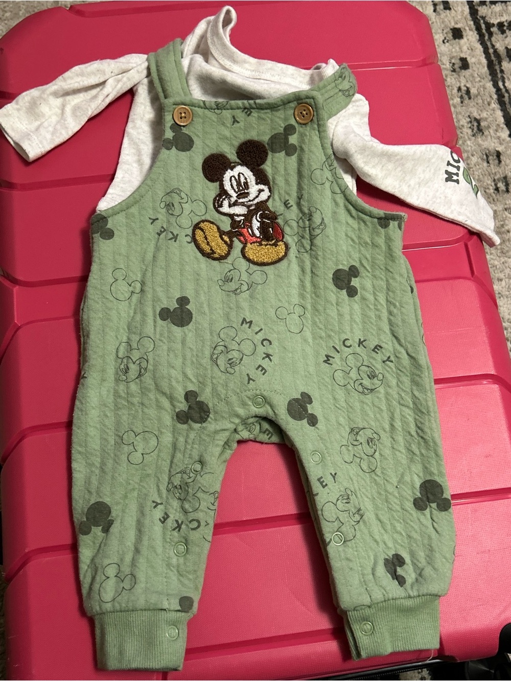 Green Quilted One-Piece Overalls for Kids